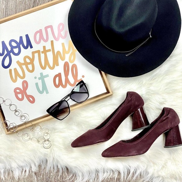 Antonio Melani Kathran Suede Pumps Block Heel 8M - Picture 3 of 11